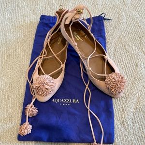 Aquazzura Suede Ballet Flats, W Size 38